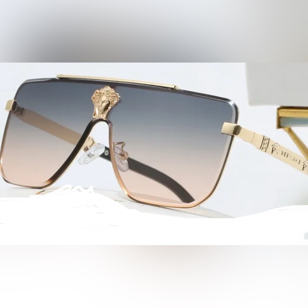 Versace Gradient Gold and Black Sunglasses